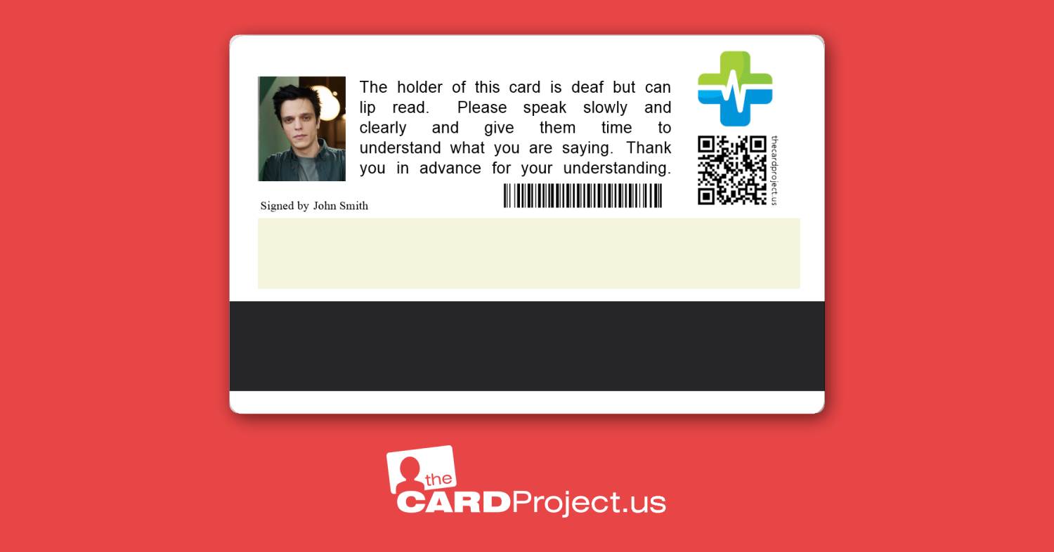 Lip Reading Premium Medical Card (REAR)